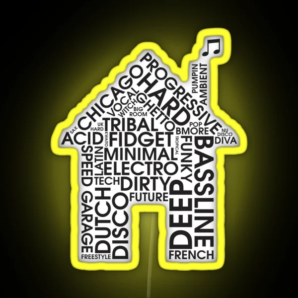 House Music Genres RGB Neon Sign