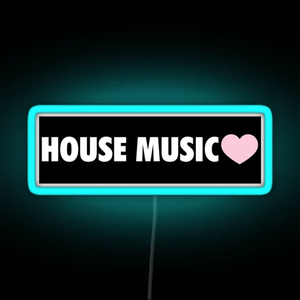 HOUSE MUSIC RGB Neon Sign