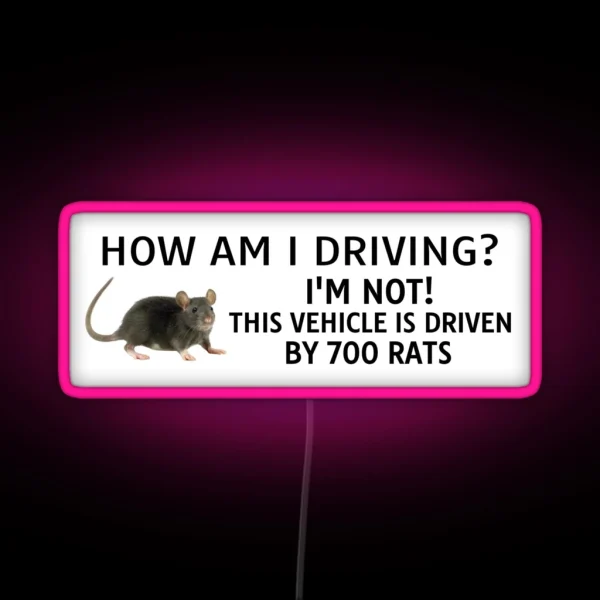 How Am I Driving Bumper RGB Neon Sign