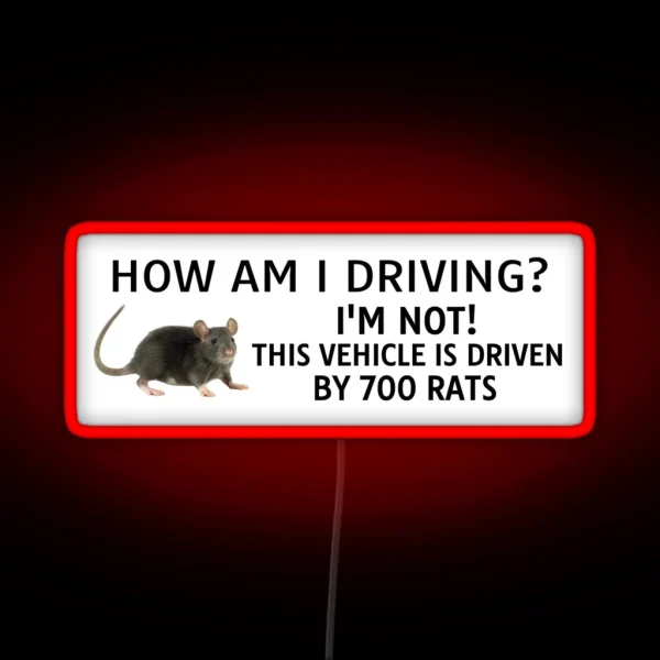 How Am I Driving Bumper RGB Neon Sign