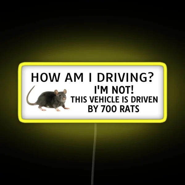 How Am I Driving Bumper RGB Neon Sign