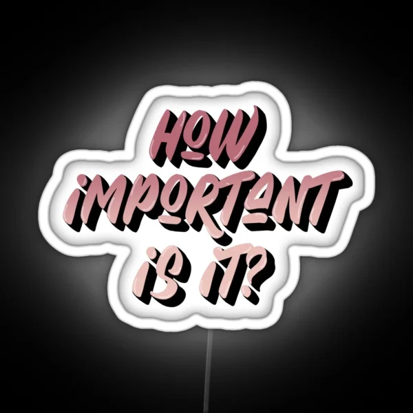 How Important Is It RGB Neon Sign