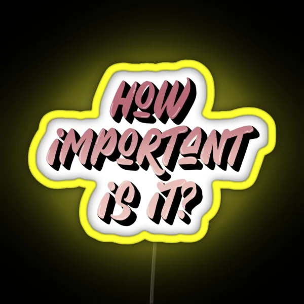 How Important Is It RGB Neon Sign