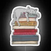 Relaxing Vibes Only: Soothing Pastel Hues and Feline Whimsy Sign