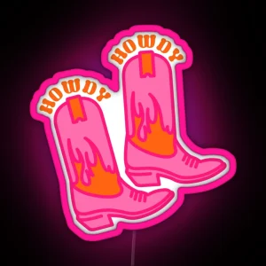 Howdy Boots RGB Neon Sign