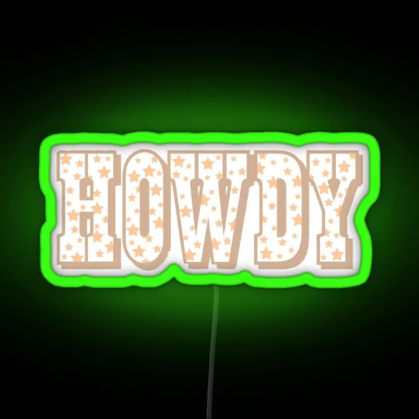 Howdy RGB Neon Sign