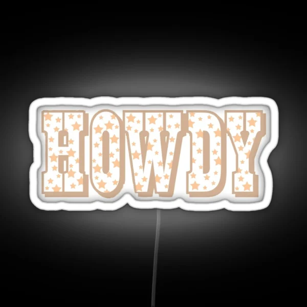 Howdy RGB Neon Sign