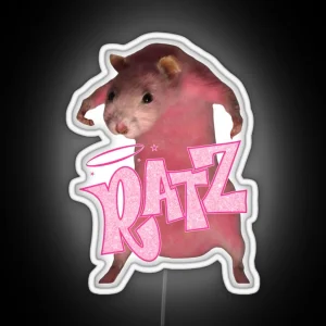 HQ Pink Rat Ratz Meme RGB Neon Sign