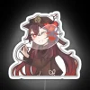 Vibrant Hu Tao x Ghost Neon Sign for KF2 Fan Decor