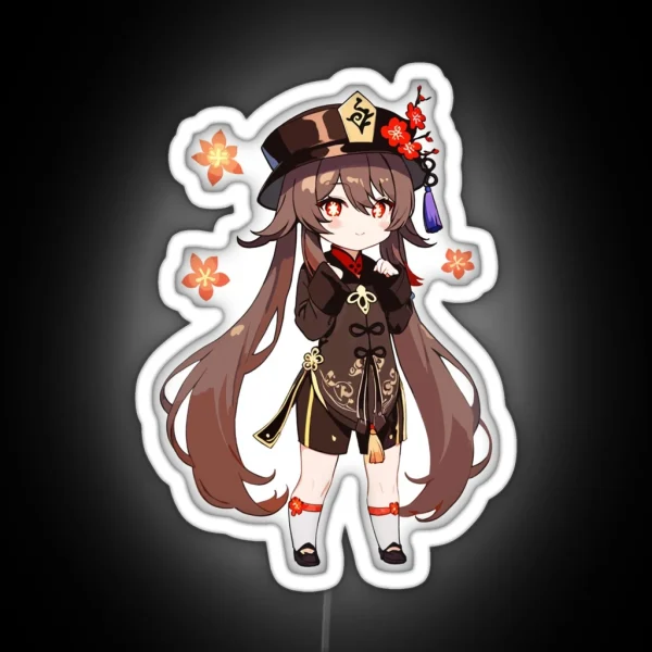 Hu Tao Chibi Genshin Impact RGB Neon Sign