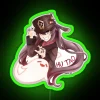 Vibrant Hu Tao character neon sign for gaming room decor