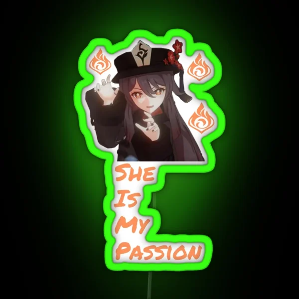 Hu Tao SIMP RGB Neon Sign