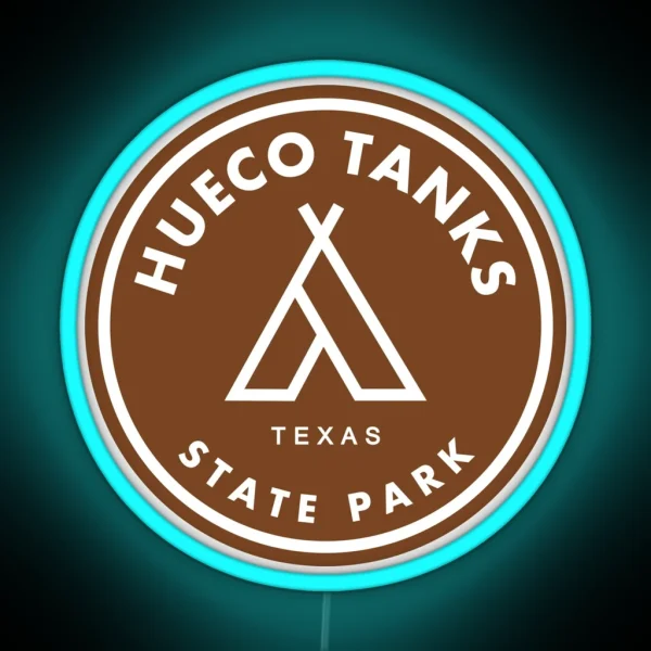 Hueco Tanks State Park Texas Tent RGB Neon Sign