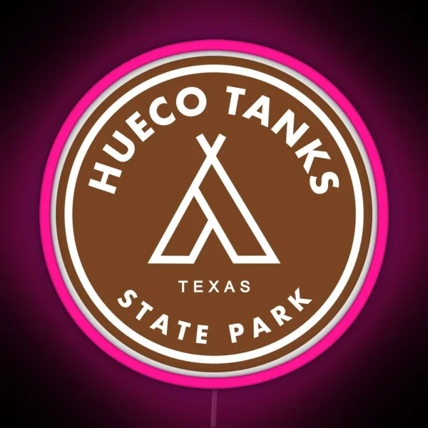 Hueco Tanks State Park Texas Tent RGB Neon Sign