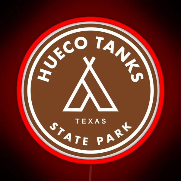 Hueco Tanks State Park Texas Tent RGB Neon Sign