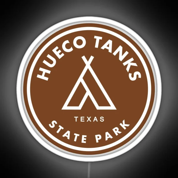 Hueco Tanks State Park Texas Tent RGB Neon Sign