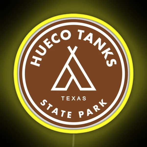Hueco Tanks State Park Texas Tent RGB Neon Sign