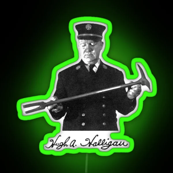 Hugh A Halligan Signature And Photo RGB Neon Sign