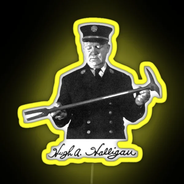 Hugh A Halligan Signature And Photo RGB Neon Sign