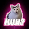 Colorful RGB LED neon art light with funny cat design.