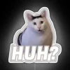 Colorful Huh Cat Meme Inspired LED Sign with RGB Lighting