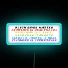 Human Rights Activism Neon Sign with Vibrant RGB Color Accents