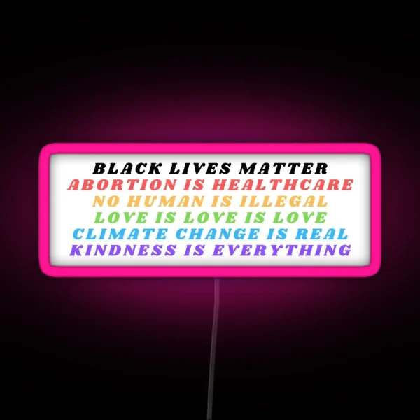 Human Rights Bumper Led RGB Neon Sign