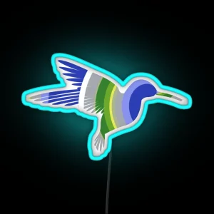 Hummingbird Legendary Animals RGB Neon Sign