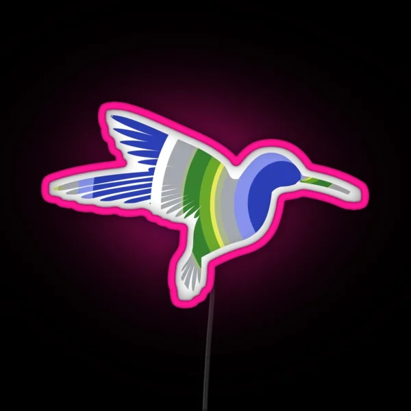 Hummingbird Legendary Animals RGB Neon Sign