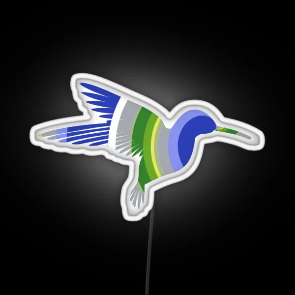 Hummingbird Legendary Animals RGB Neon Sign