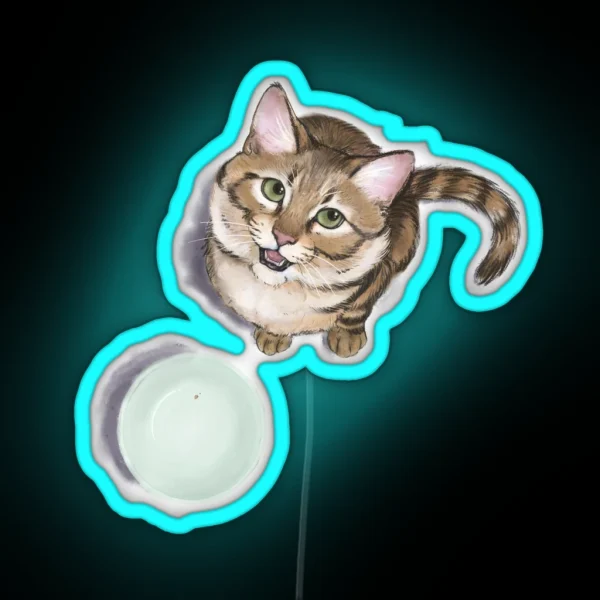 Hungry Cat RGB Neon Sign