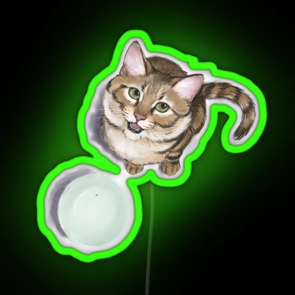 Hungry Cat RGB Neon Sign