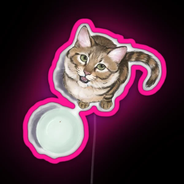 Hungry Cat RGB Neon Sign
