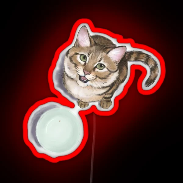 Hungry Cat RGB Neon Sign