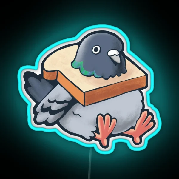 Hungry Pigeon RGB Neon Sign