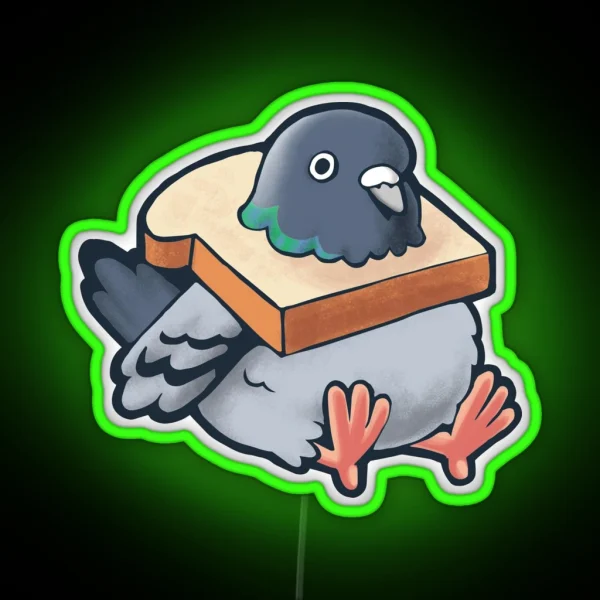 Hungry Pigeon RGB Neon Sign