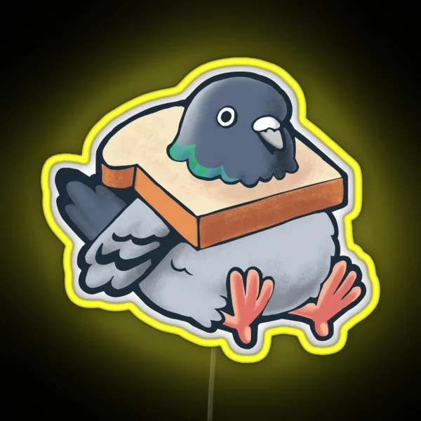 Hungry Pigeon RGB Neon Sign