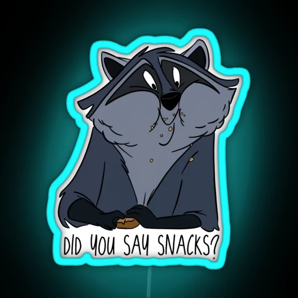 Hungry Raccoon RGB Neon Sign