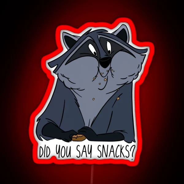 Hungry Raccoon RGB Neon Sign