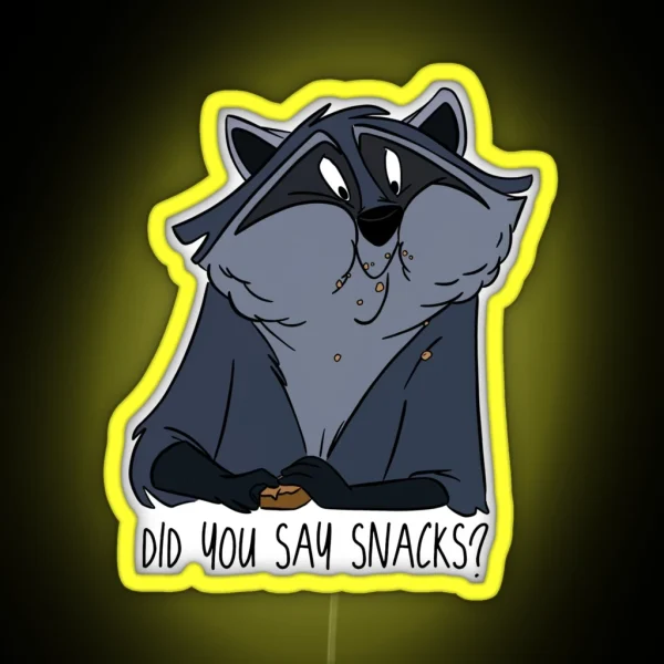 Hungry Raccoon RGB Neon Sign