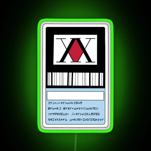 Hunter License RGB Neon Sign