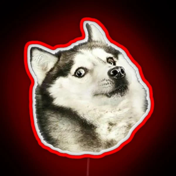 Husky Doge RGB Neon Sign