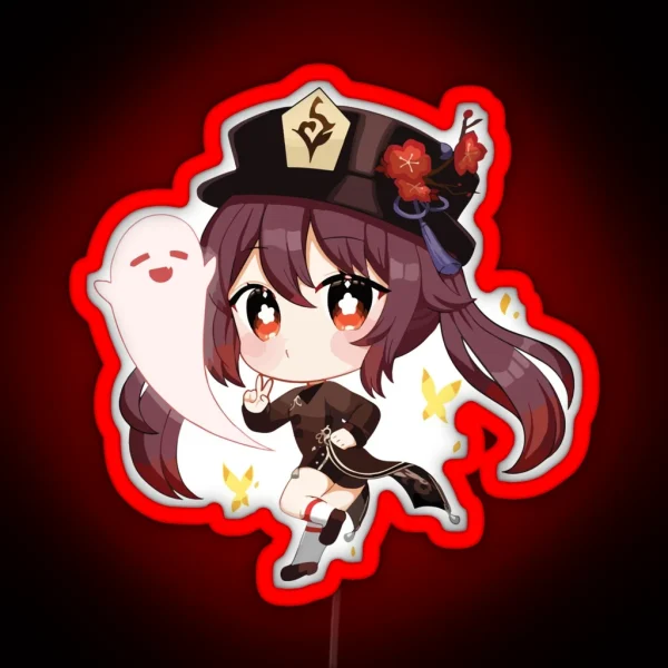 Hutao Chibi Genshin Impact RGB Neon Sign