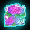 Vintage Floral Design Wall Decorative Neon Sign with Colorful RGB Lighting