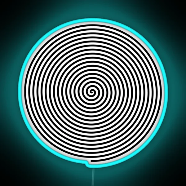 Hypnosis Look Into My Eyes Trippy Visual Illusion Black RGB Neon Sign