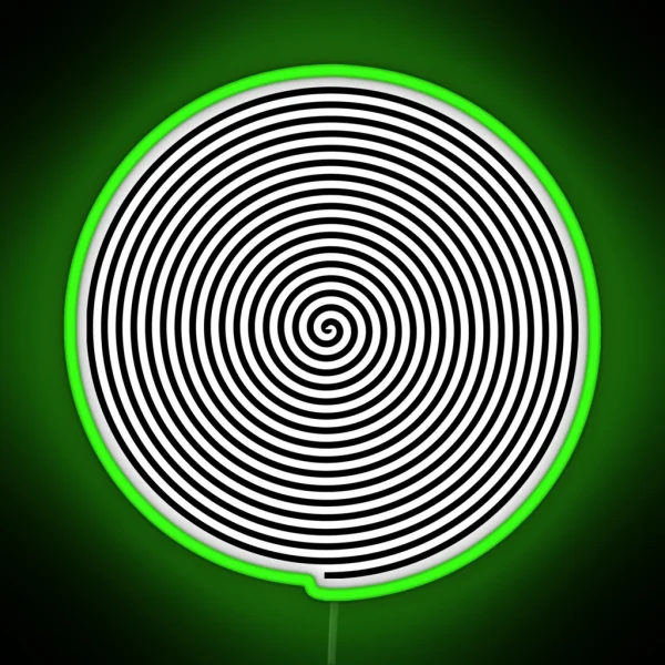Hypnosis Look Into My Eyes Trippy Visual Illusion Black RGB Neon Sign