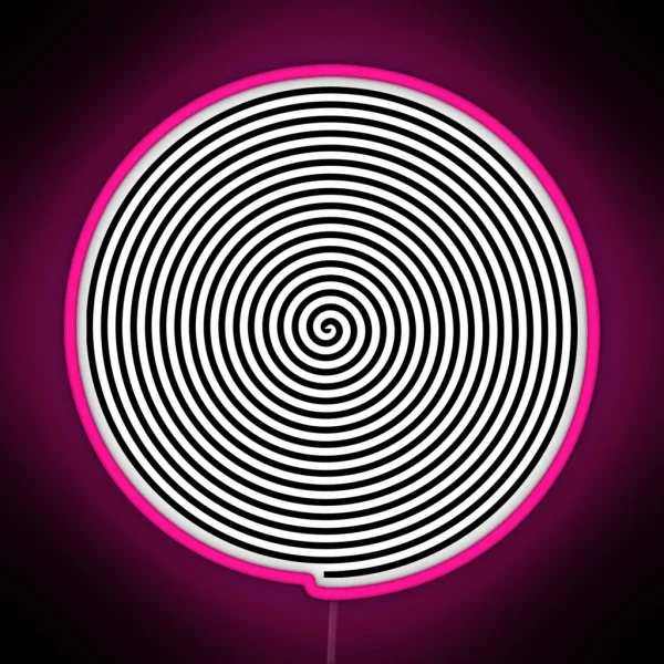Hypnosis Look Into My Eyes Trippy Visual Illusion Black RGB Neon Sign