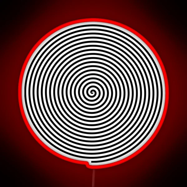 Hypnosis Look Into My Eyes Trippy Visual Illusion Black RGB Neon Sign