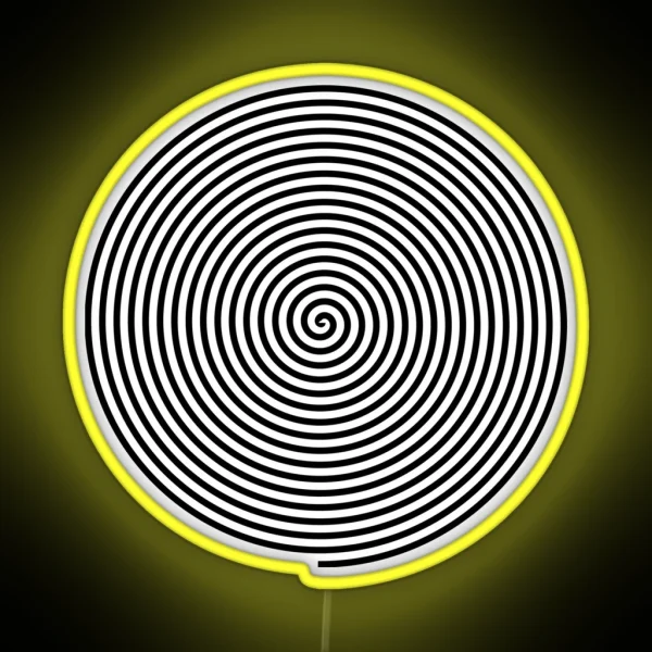 Hypnosis Look Into My Eyes Trippy Visual Illusion Black RGB Neon Sign