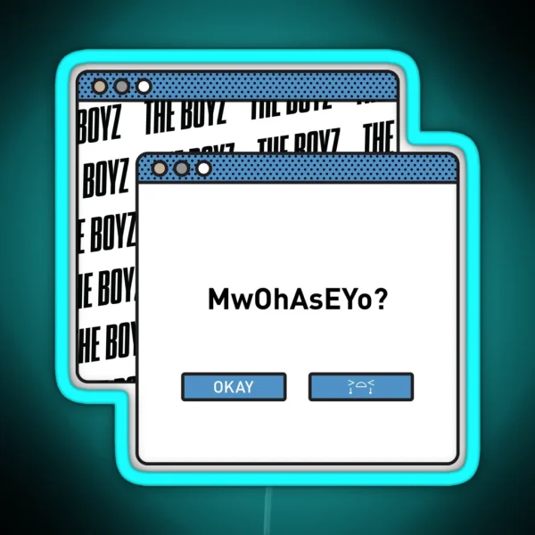 Hyunjae Mwohaseyo RGB Neon Sign